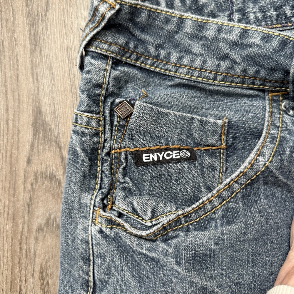 Enyce Jeans Mens 35x30(tag32)Blue Baggy Skater Street Urban Embroidery Y2K - Picture 4 of 14